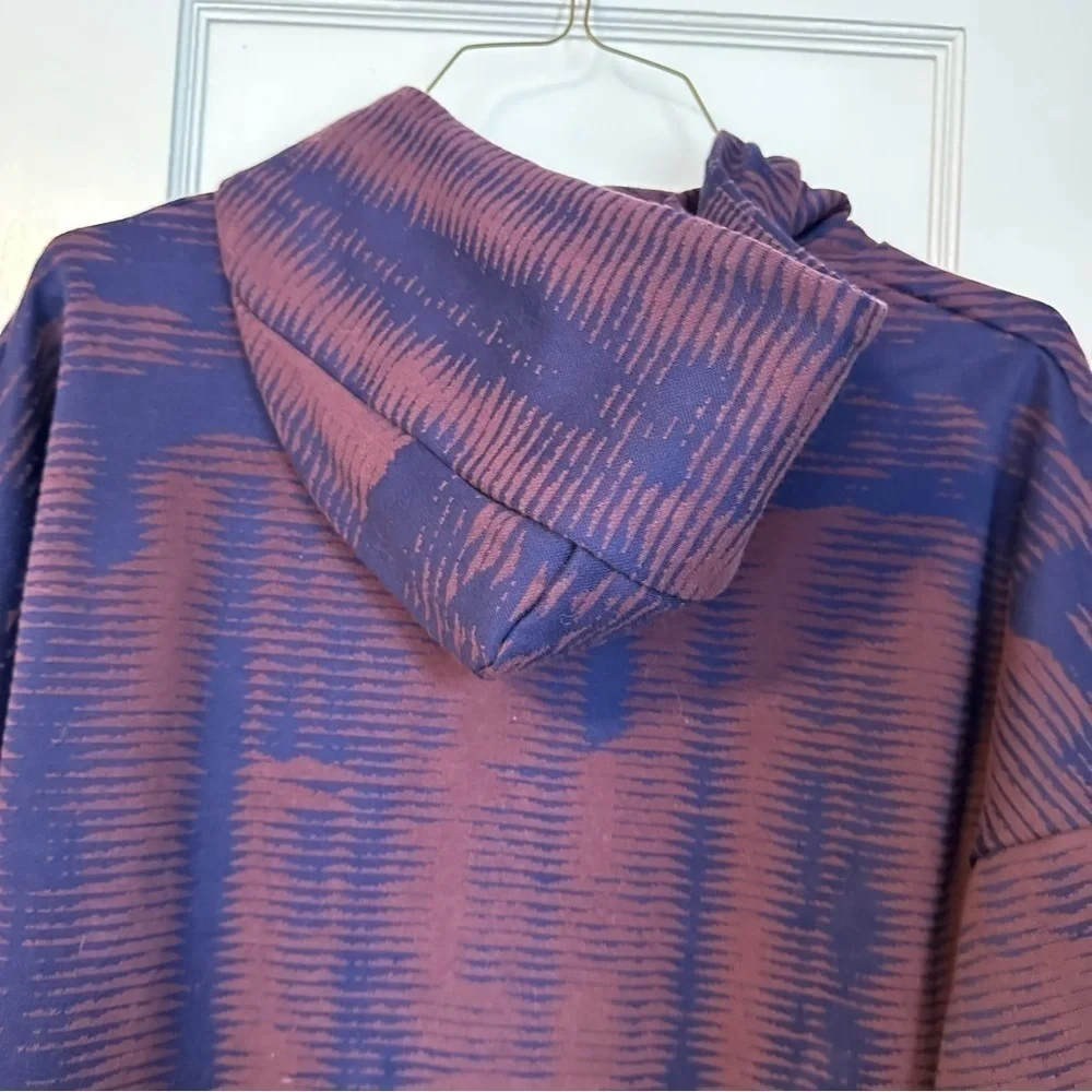 Adidas Z. N. E. Pulse Jacquard Hoodie Burgundy Size XL